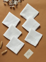 Essential White Carry Cotton Handkerchief Set - TOSSIDO