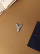 Silver Initial Y Slider Pendant