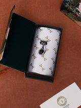 Black Stone Cat Brooch
