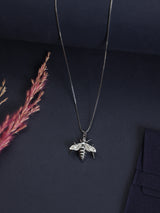 Silver Bee Pendant Necklace - TOSSIDO