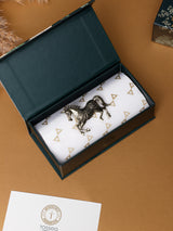 Antique Gold Engraved Running Horse Brooch