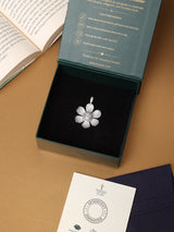 Silver Pave Blossom Pendant