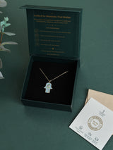 Turquoise Hamsa Evil Eye Pendant Necklace - TOSSIDO