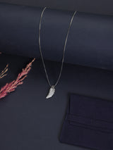 Silver Angel Wing Pendant Necklace - TOSSIDO