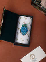 Turquoise Pearl Pineapple Brooch