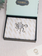 Antique Silver Baroque Pearl Octopus Brooch