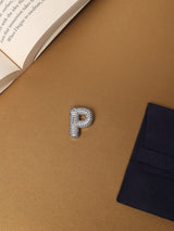Silver Initial P Slider Pendant