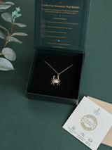 Gold Sparkle Crab Pendant Necklace - TOSSIDO