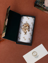 Gold Flowing Mane Horse Head Brooch