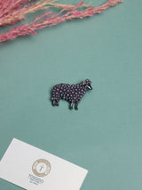 Lavender Pearl Sheep Brooch