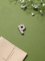 Gold Initial P Slider Pendant