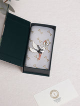 Flying Crane Pearl Brooch