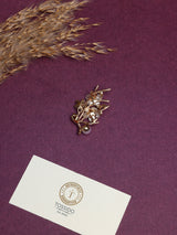 Shell Flower & Pearl Spray Brooch