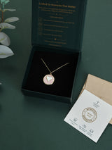 Pink Heart Disc Pendant Necklace - TOSSIDO