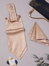 Light Brown Paisley Woven Ascot & Pocket Square