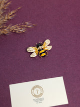 Yellow & Black Bumblebee Brooch