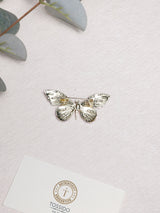 Pink & Lilac Crystal Butterfly Brooch