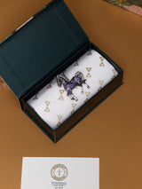 Blue & Purple Crystal Horse Brooch