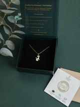 Gold Pink Eyed Cat Pendant Necklace - TOSSIDO