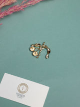 Red Cherries on Branch Brooch
