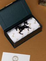 Black Enamel Horse Brooch