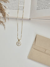 Gold Initial O Pendant Necklace - TOSSIDO
