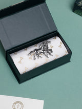 Antique Silver Twin Horses Brooch