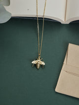 Gold Bee Pendant Necklace - TOSSIDO