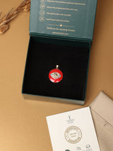 Red Evil Eye Coin Pendant