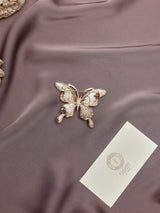Pastel Enamel Butterfly Pearl Brooch
