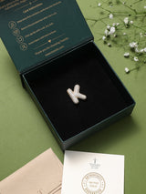 Gold Initial K Slider Pendant