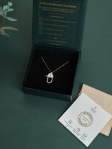 Gold Heart Charm Lock Pendant Necklace - TOSSIDO
