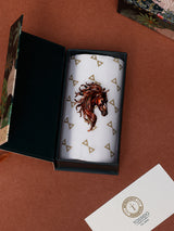 Copper Flowing Mane Horse Head Brooch