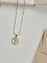 Gold Initial Z Pendant Necklace - TOSSIDO