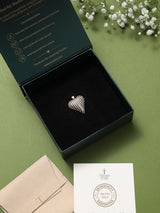 Gold Striped Heart Pendant