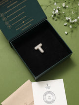 Gold Initial T Slider Pendant