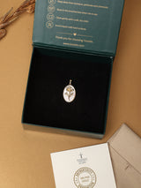 Mother of Pearl Flower Medallion Pendant