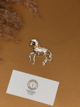 Black & Red Carousel Horse Brooch