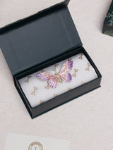 Pink & Lilac Crystal Butterfly Brooch