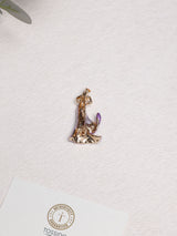 Purple Ombre Gown Lady Brooch