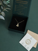 Cream Mosaic Anchor Pendant Necklace - TOSSIDO