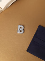 Silver Initial B Slider Pendant