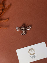Silver & Brown Bee Brooch