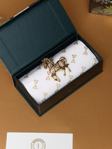 Champagne Crystal Prancing Horse Brooch