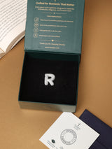 Silver Initial R Slider Pendant