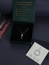 Silver Champagne Glass Pendant Necklace - TOSSIDO