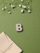 Gold Initial B Slider Pendant