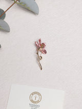 Dusky Pink Blossom Pearl Brooch