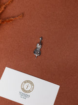 Silver Crystal Cello Brooch