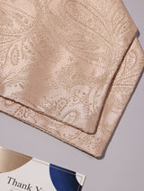 Light Brown Paisley Woven Ascot & Pocket Square